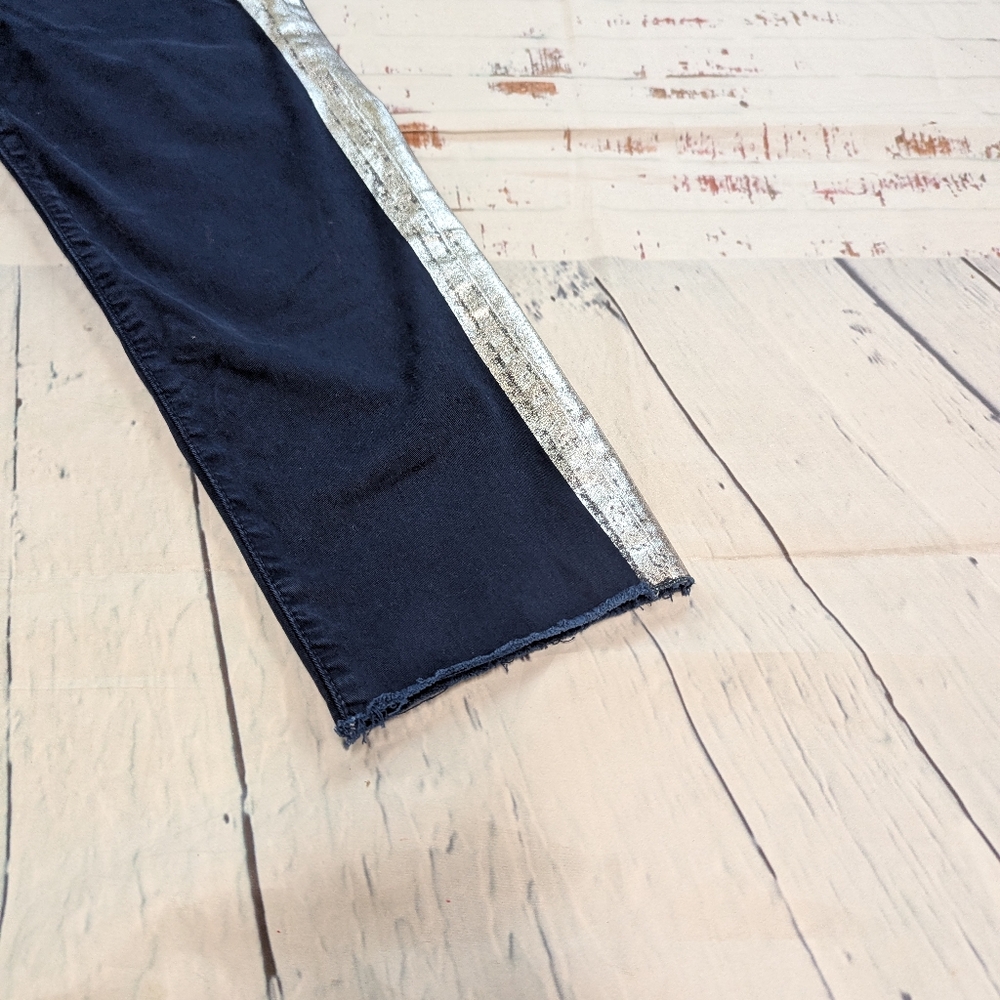 Mother The Shaker Prep Frey Pants With Silver Stripe - Picture 6 of 8